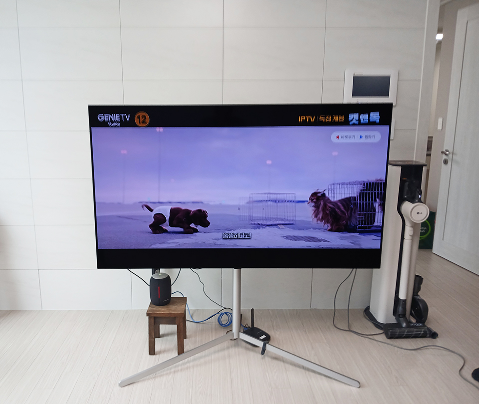 화성 동탄구 벽걸이티비설치 신도시 아파트 맞춤 시공 벽걸이 TV 설치 시공 사진 3