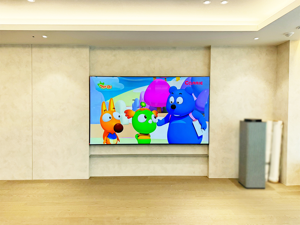 송도 벽걸이티비설치 대형TV 아파트 전문 시공 벽걸이 TV 설치 시공 사진 2