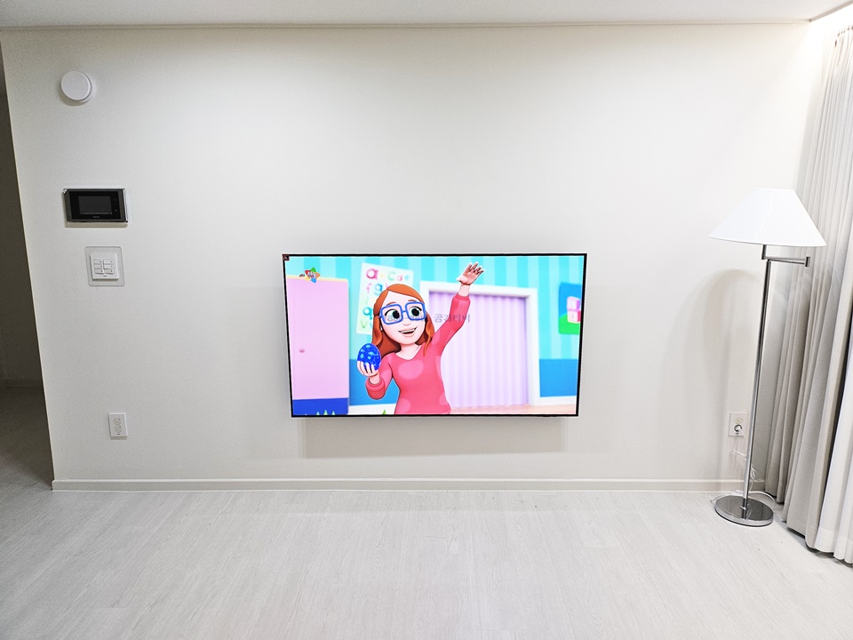 인천 부평구 벽걸이TV설치 이전설치 선정리 벽걸이 TV 설치 시공 사진 1