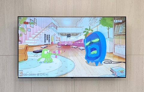 양산벽걸이티비설치 신축아파트 선정리·대형TV 시공 벽걸이 TV 설치 시공 사진 1