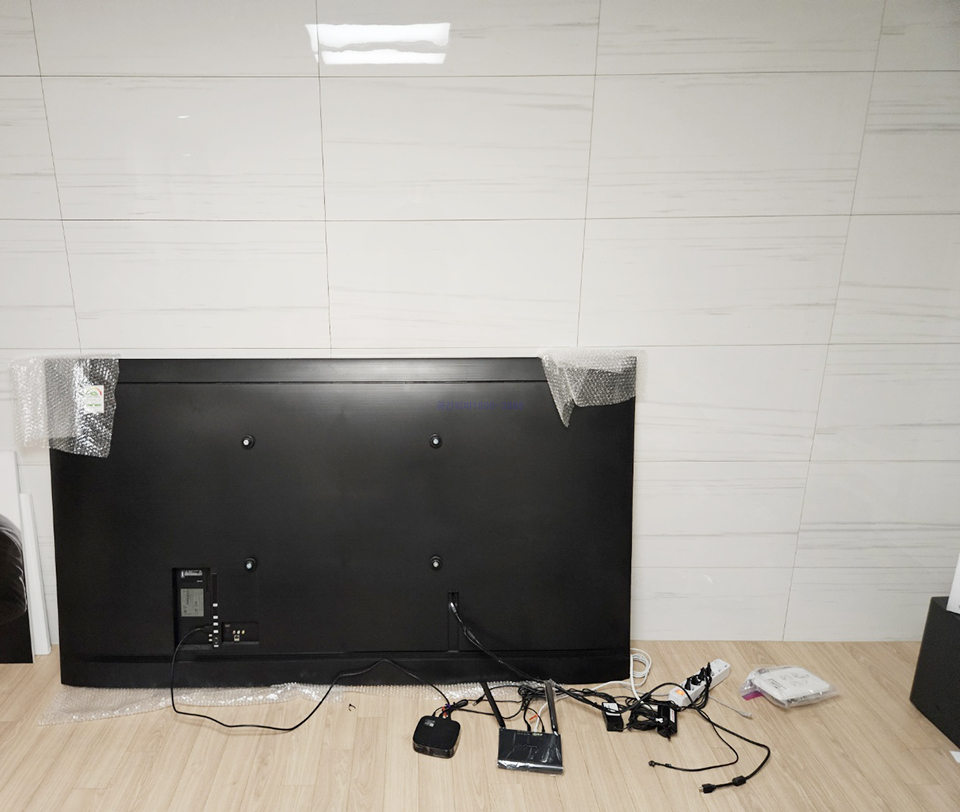 남양주 벽걸이티비설치 현장별 전문 맞춤 시공 벽걸이 TV 설치 시공 사진 1